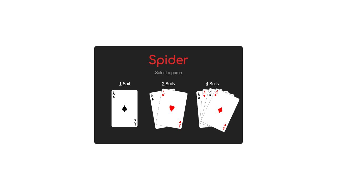 Spider Solitaire original game artwork