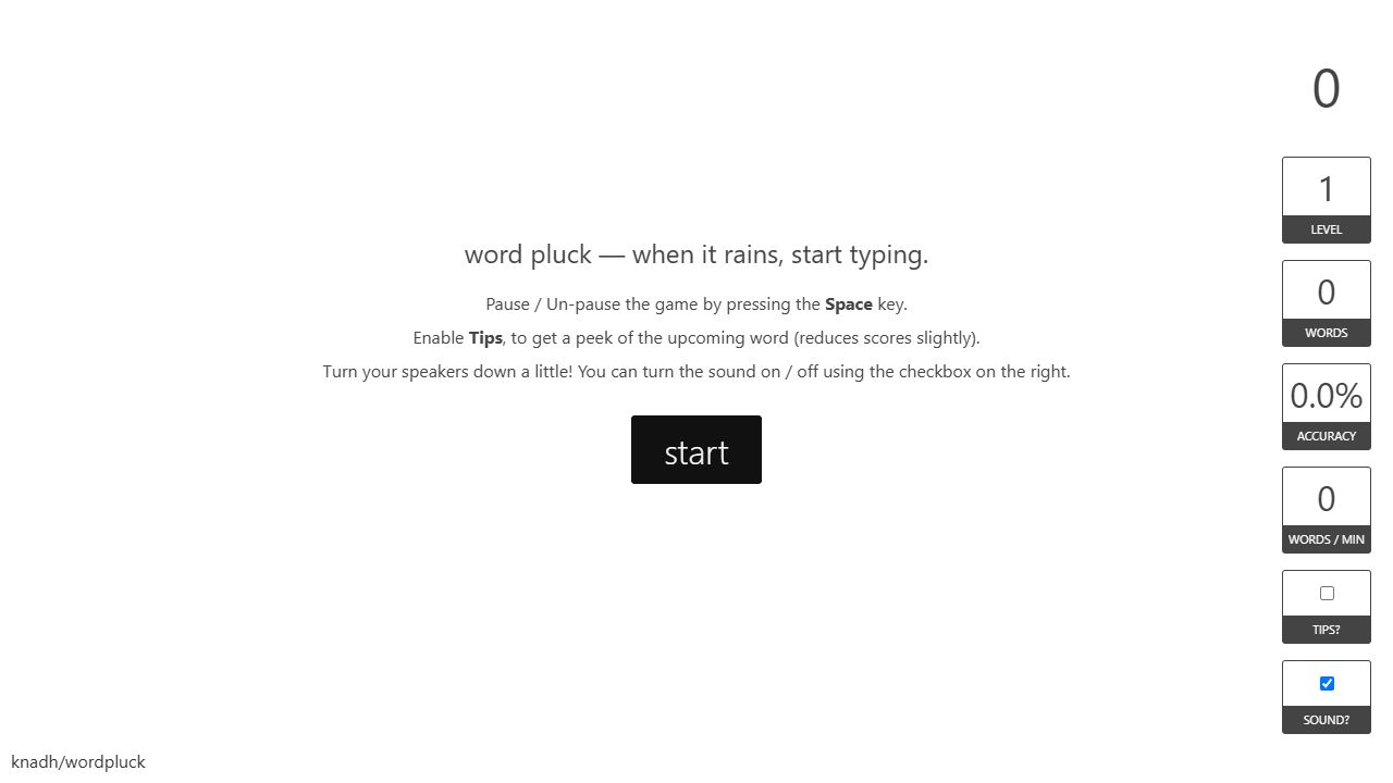 WordPluck original game artwork